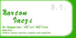 marton vaczi business card